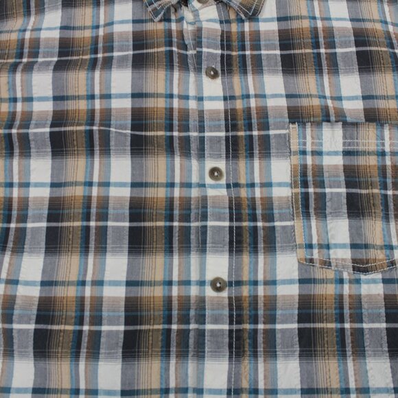 RedHead Plaid Short-Sleeve Button-Up Shirt with Chest Pocket Size 2XL - Picture 3 of 5